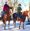 Joy and Tim on horseback